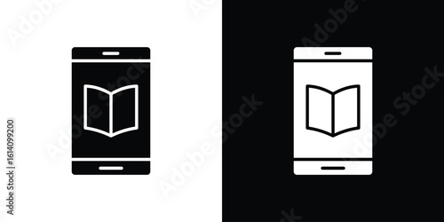 Ebook icon symbol for Apps and Branding.