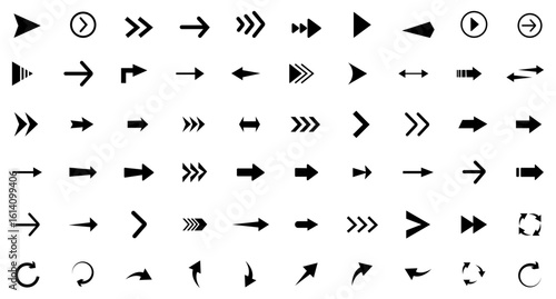 Arrows set black icons on white background. Arrow icons. Arrow vector collection. Arrow. Cursor. Arrow vector set collection design graphic element. Arrow symbols black icons