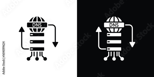 DNS icon symbol for Apps and Branding.