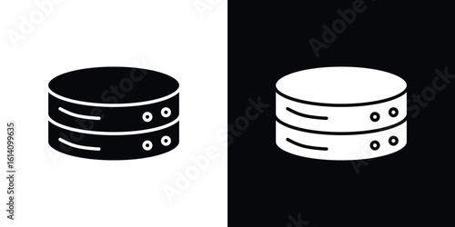 Cylinder database icon symbol for Apps and Branding.