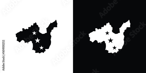 China map icon symbol for Apps and Branding.