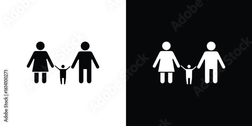 Child custody icon symbol for Apps and Branding.