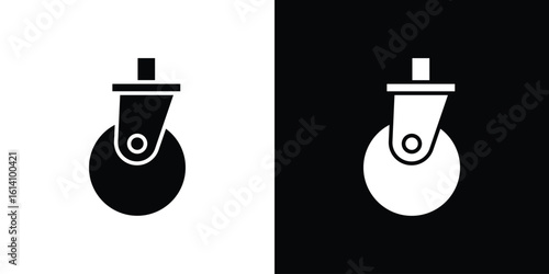 Cart trolley wheel icon symbol for Apps and Branding.