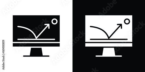 Bounce rate icon symbol for Apps and Branding.