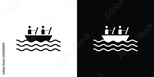 Boat race icon symbol for Apps and Branding.