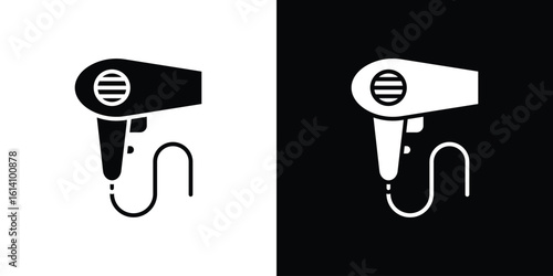 Blow dryer icon symbol for Apps and Branding.