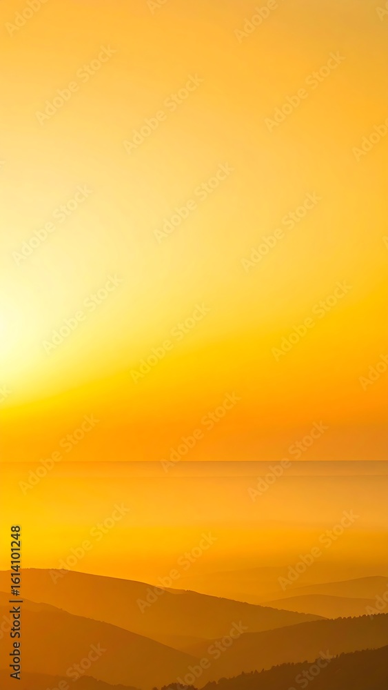 Fototapeta premium Golden Sunrise Over Hills