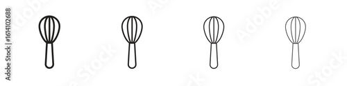 Whisk icon set, Illustration, Black