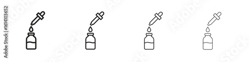 Serum icon set, Illustration, Black