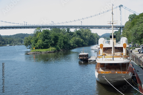 Boats under the Rondout Creek Bridge, Rondout, NY