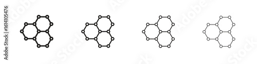 Graphene icon set, Illustration, Black