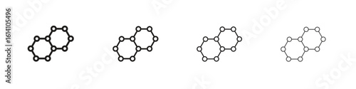 Graphene icon set, Illustration, Black
