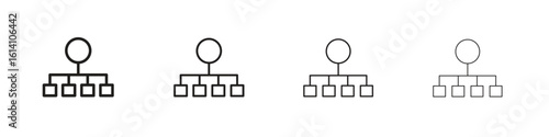 classification icon set, Illustration, Black