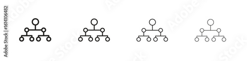 classification icon set, Illustration, Black