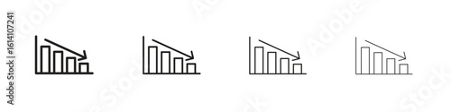Attrition icon set, Illustration, Black