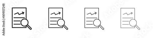 Auditors icon set, Illustration, Black