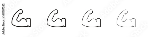 Arm icon set, Illustration, Black