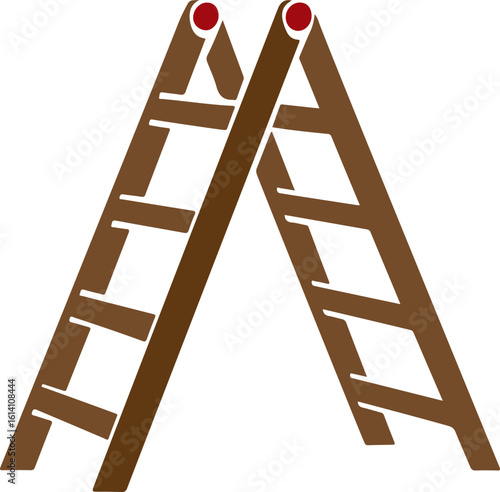 Folding Ladder Colorful Vector Illustration Design (Version: 01)