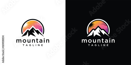 Mountain logo vector icon illustration.Mountain logo design template.
