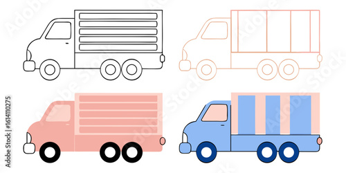 set of transport icons
