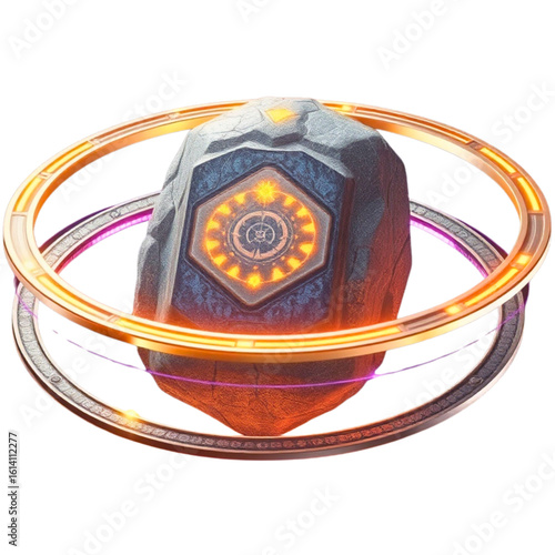 Floating relic with pulsar rings