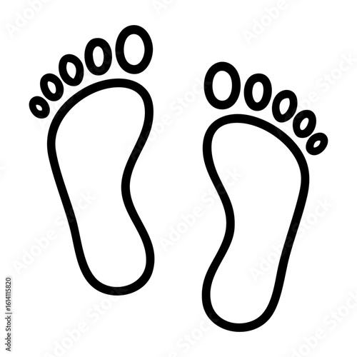 footprint ico vector