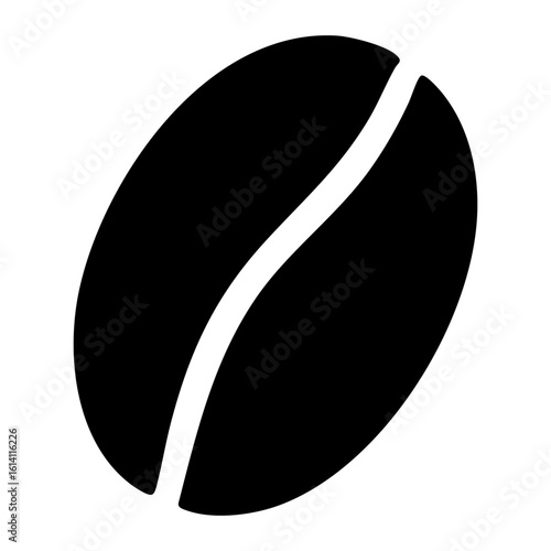 single coffee bean icon vector