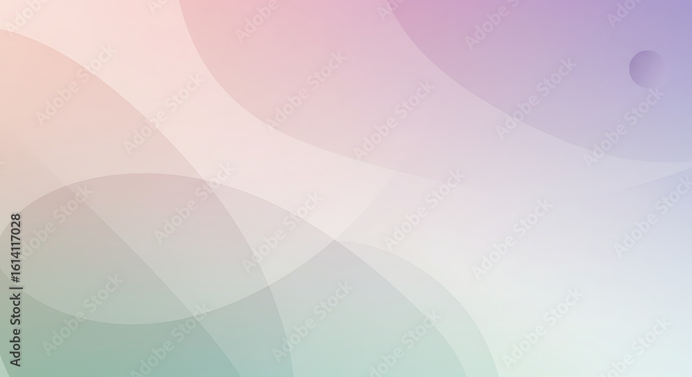 Fototapeta premium Soft pastel color waves and curves on a modern abstract background illustration.