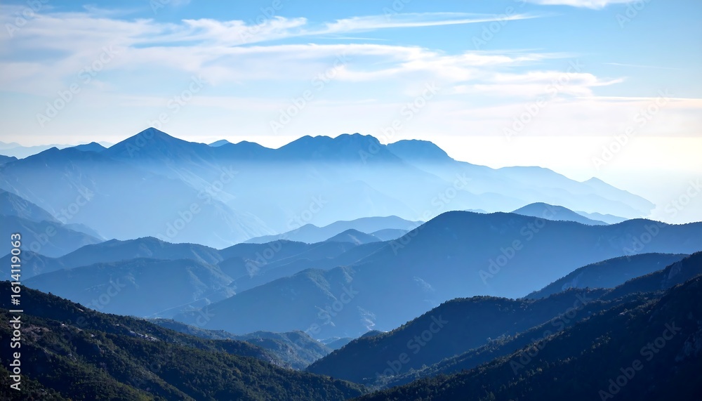 Obraz premium Misty mountain range