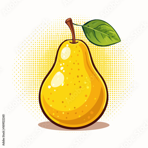 Jolie poire en gros plan, appétissant