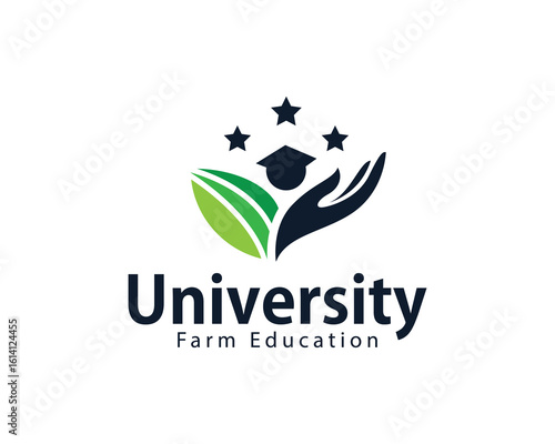 education farm logo creative design concept care reaching star