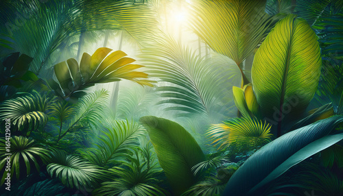abstract jungle with creative elements