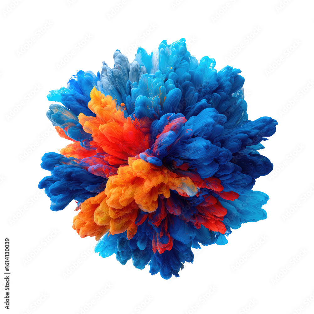 Obraz premium Vibrant explosion of colored inks