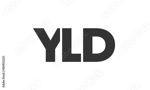 YLD logo design template with strong and modern bold text. Initial based vector logotype featuring simple and minimal typography. Trendy company identity.