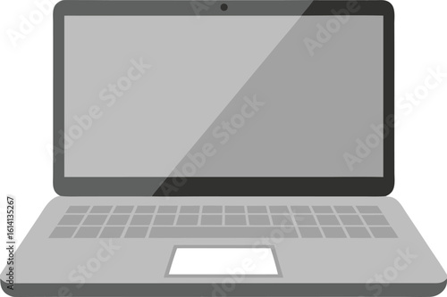Modern flat design laptop computer illustration