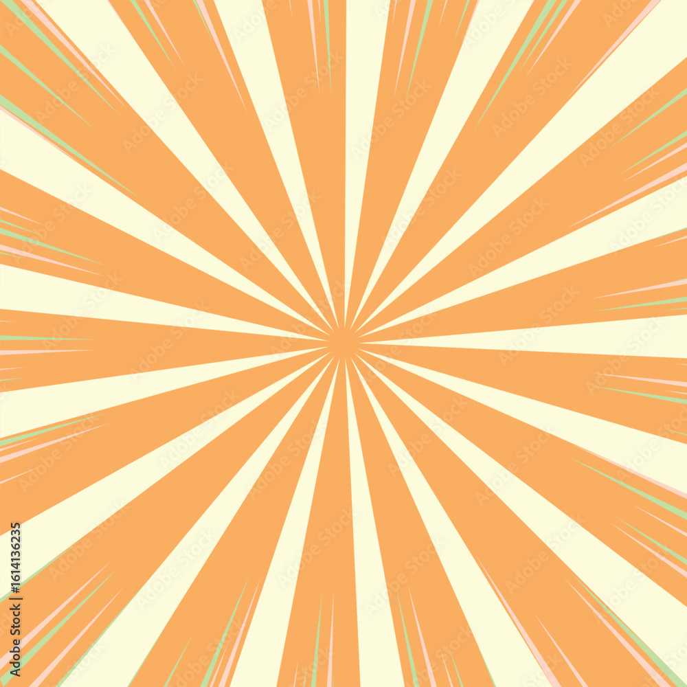 Fototapeta premium Dynamic Sunburst Rays Abstract Pattern Background new 2025 trendy sun brust retro comic style background
