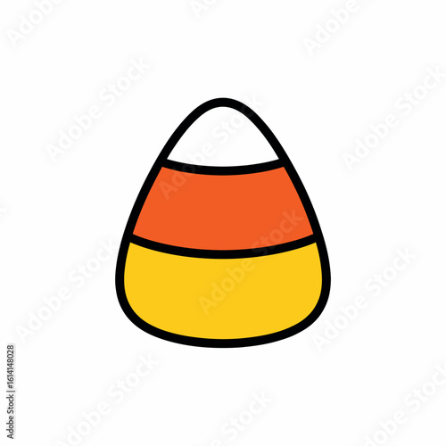Candy Corn Icon for Halloween Celebrations