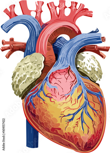human heart anatomy model