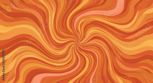 Abstract Orange Swirl Background with Dynamic Curves and Lines Design