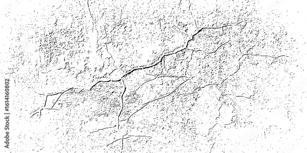 Obraz premium modern Texture grunge black or white of grunge cracks dust and scratches concrete distress old wall texture vector background. 