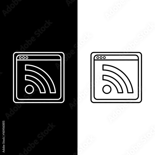 Vector illustration depicting a television news screen, symbolizing communication technology.