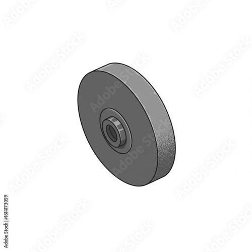 Modern industrial wheel component ready for engineering projects and manufacturing designs
