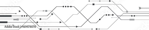 Minimalist Abstract Electric Current Flow Vector