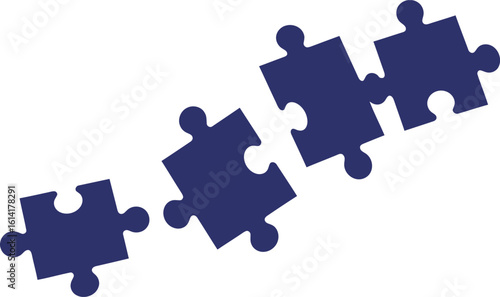 Minimalist Abstract Puzzle Separation Vector