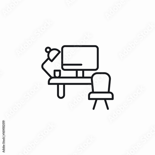 office setting icon sign vector