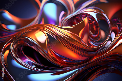 Luxury Metallic Flow with Gold and Copper Reflections