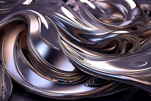 Futuristic Psychedelic Liquid Metal Wallpaper
