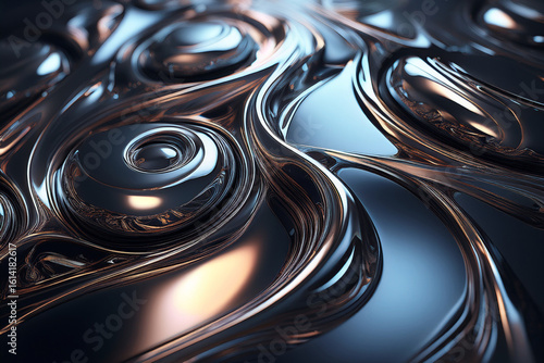 Luxury Silver Metallic Flow Abstract Art