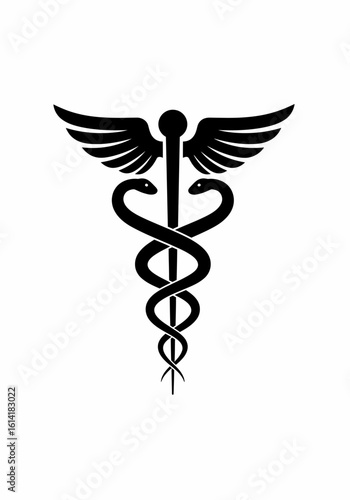 An Emblematic Representation of Medical Symbolism Illustrating Health and Healing Practices Through Ancient Mythology and Modern Healthcare