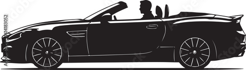 black sports car